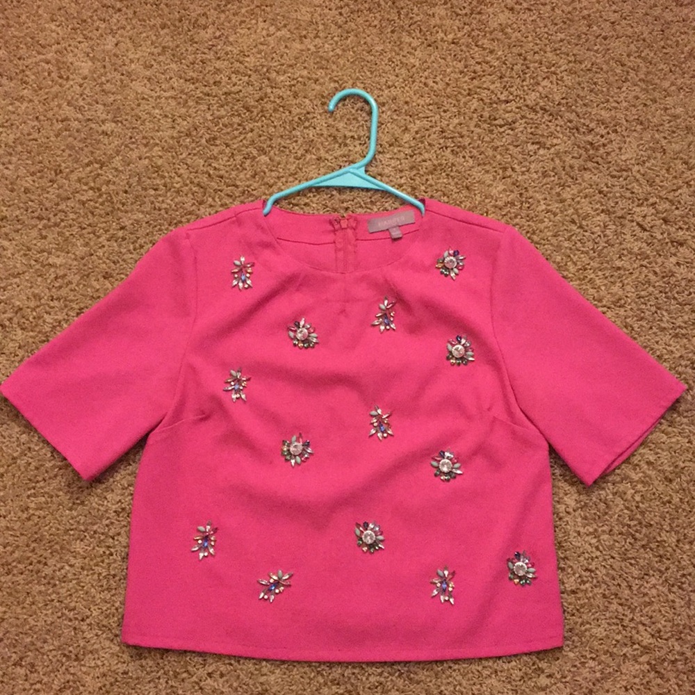 Jeweled crop top
